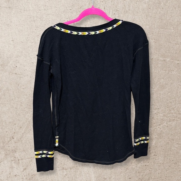 Free People Black Long Sleeve Top - Picture 2 of 4